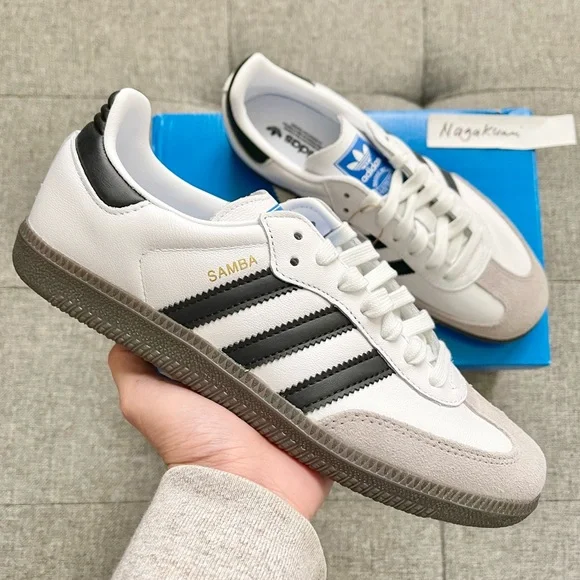 Adidas Samba OG Low White Black Gum Size Men 6 Women 7.5 New In Box NIB adidas Samba OG Low White Gum for Sale | Authenticity  main image 4